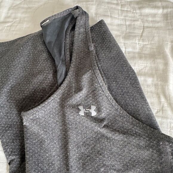 Women's HeatGear® Armour Racer Tank Grey Slate Color Womens Size XS - Picture 5 of 9